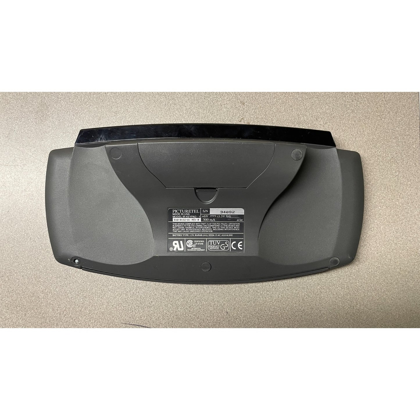 PictureTel 540-0060-01 IR Keypad for PictureTel Video Conferencing Camera back side of keyboard