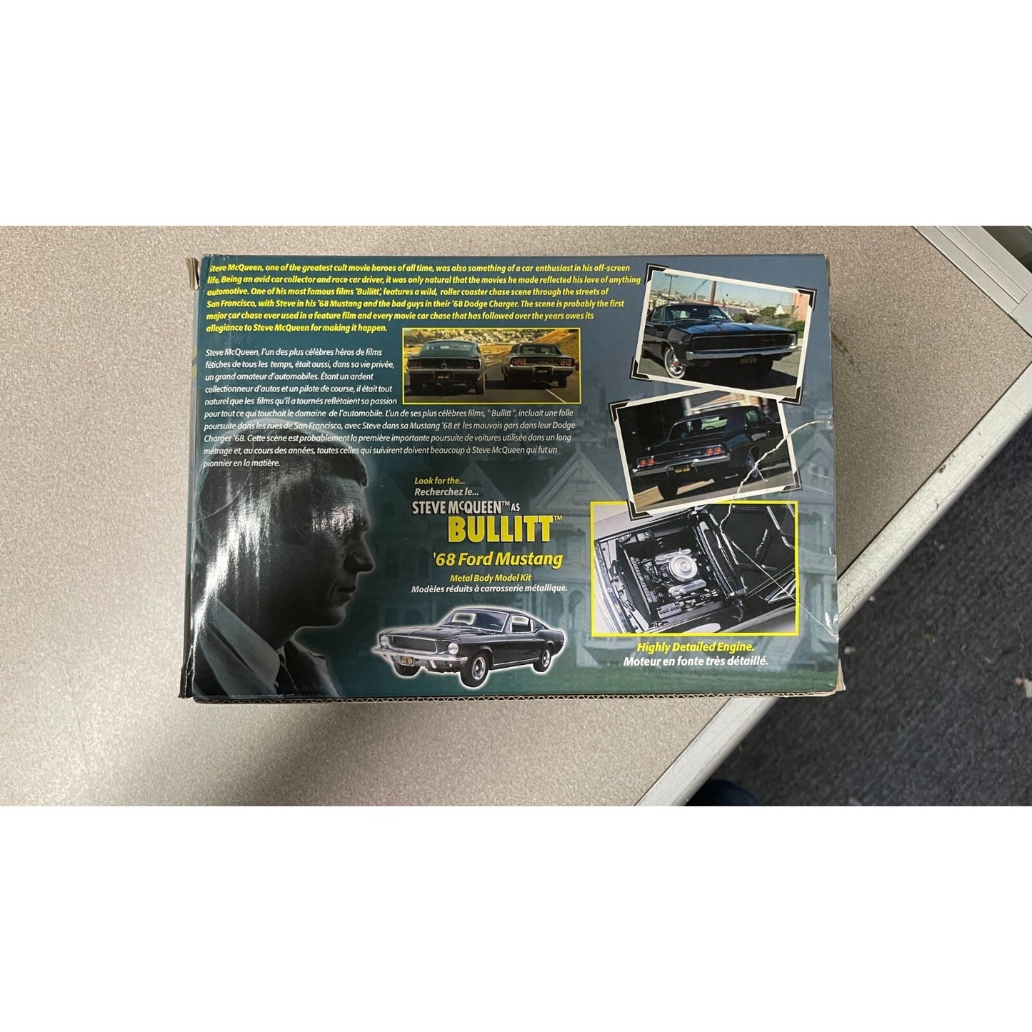 Revell Metal Body '68 Dodge Charger Model Kit back of box