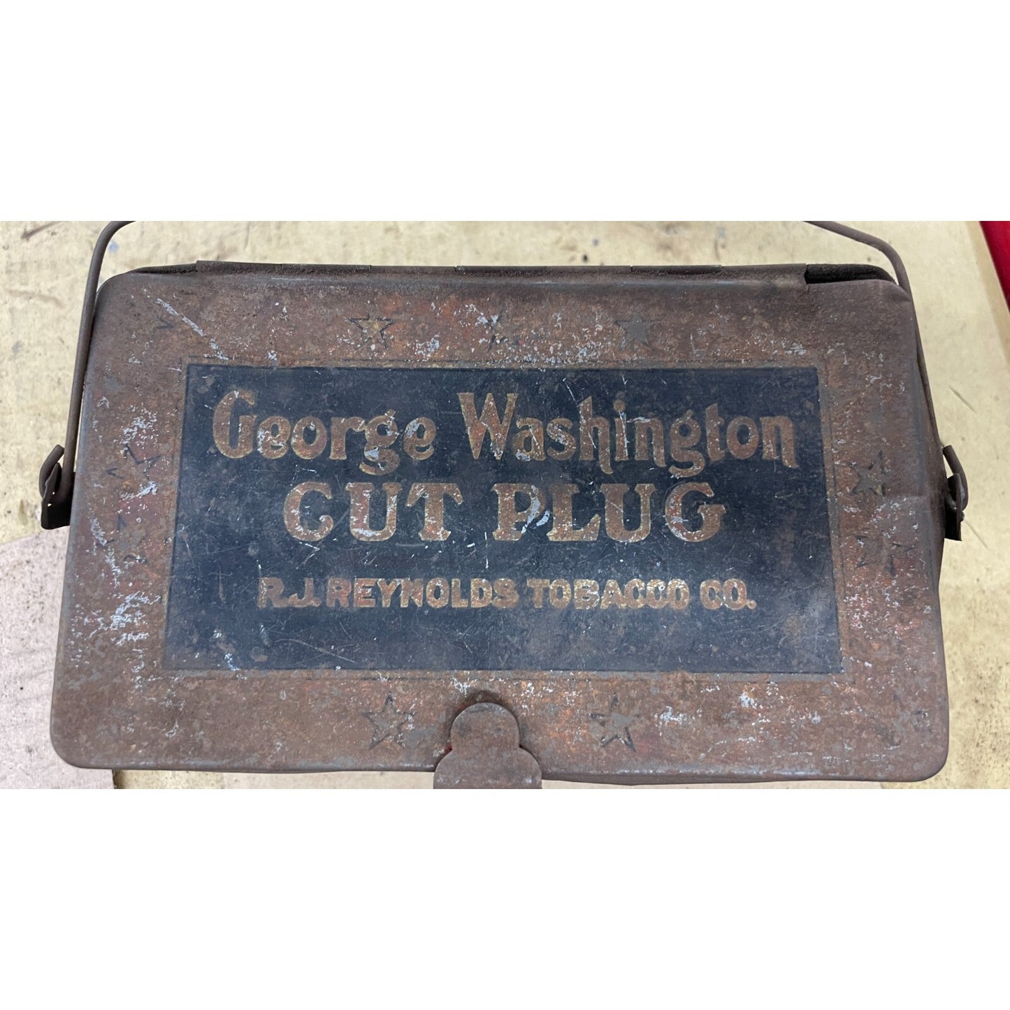 George Washington Cigar Box Greatest American Cut Plug - Tin Only top of box
