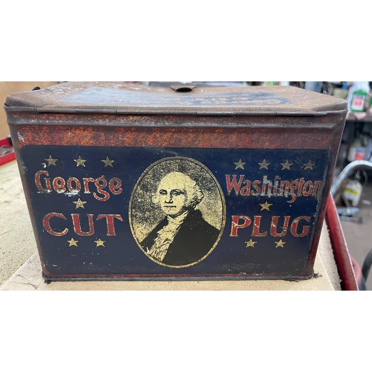 George Washington Cigar Box Greatest American Cut Plug - Tin Only back side view