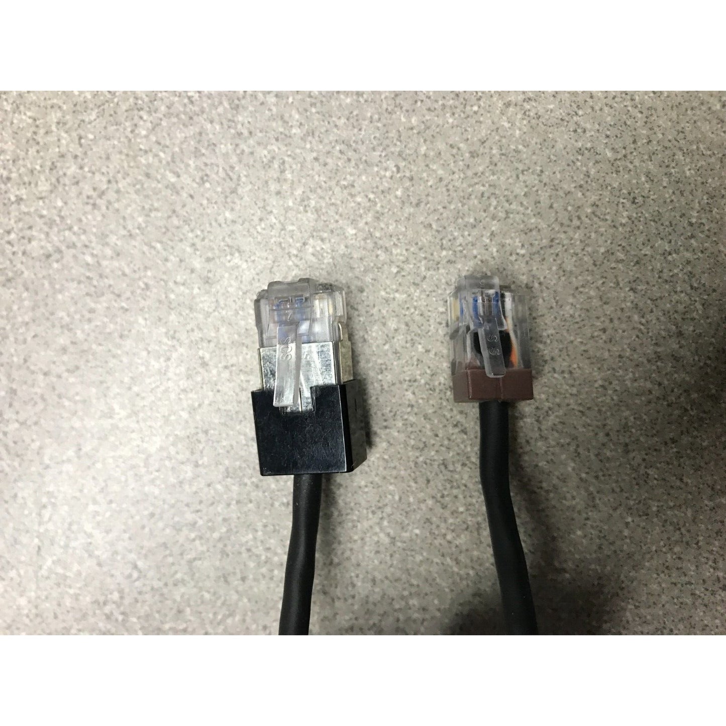 3ft cable RJ45 Ethernet to RJ12 DEC Modular Connector - Connectors top view