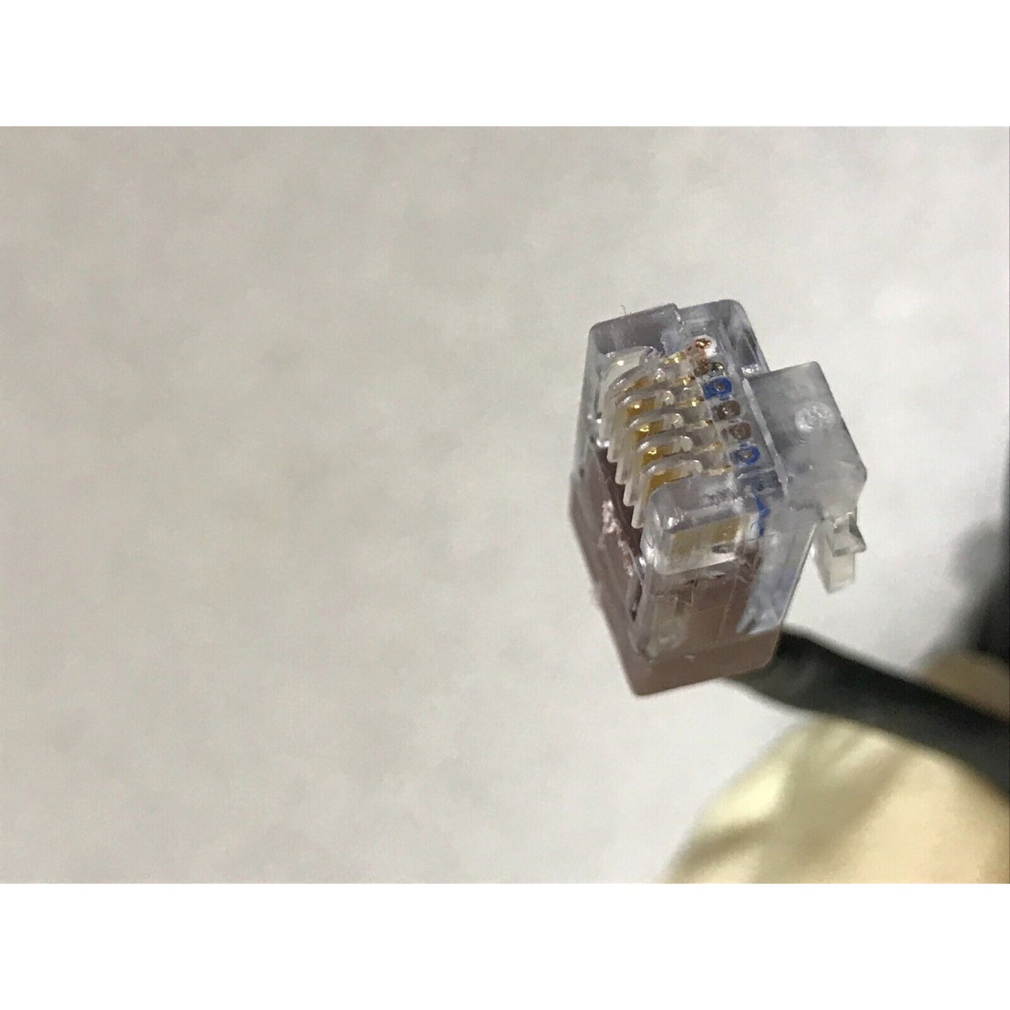 3ft cable RJ45 Ethernet to RJ12 DEC Modular Connector - Connector close up
