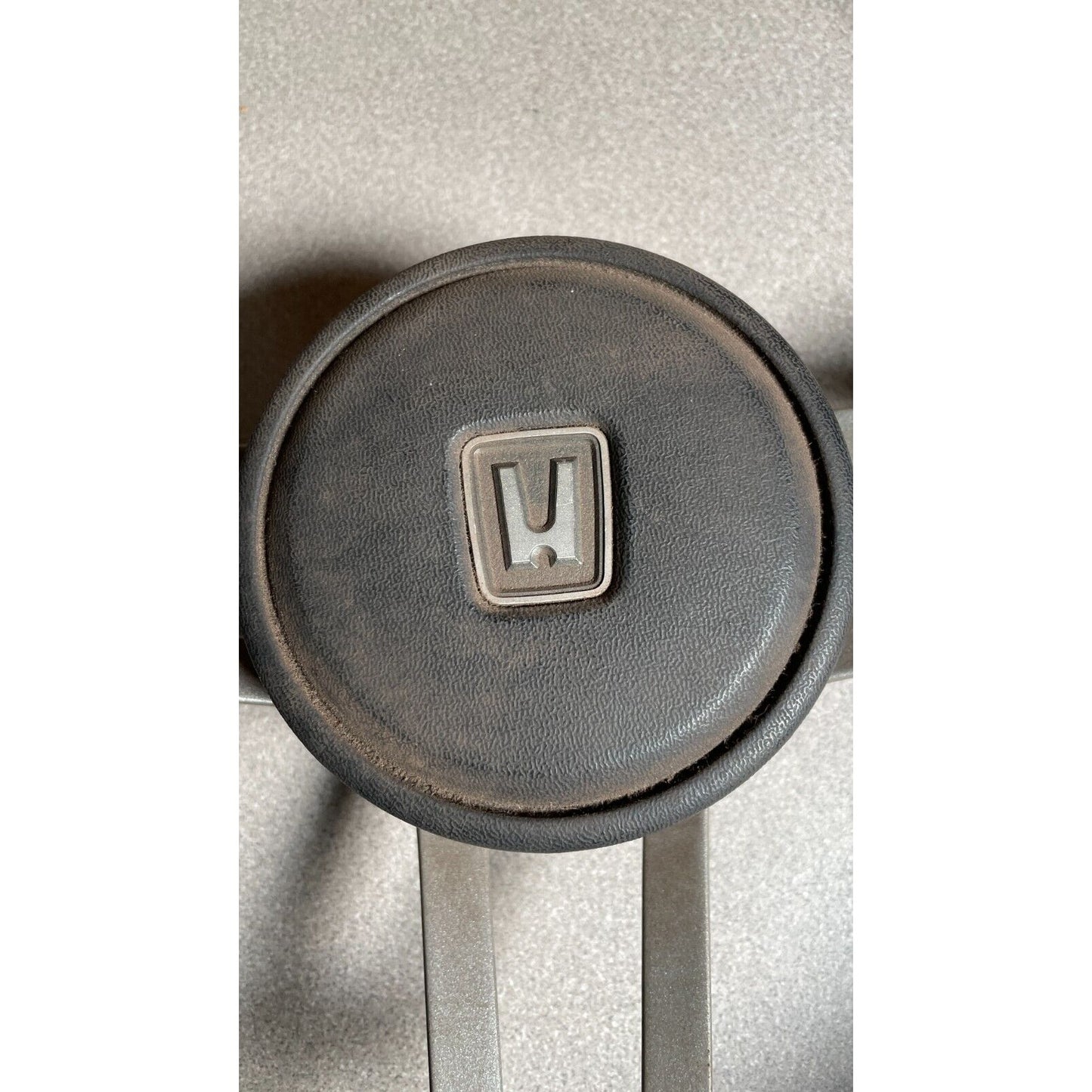 Mahogany Honda Steering Wheel 1975-1979 Civic center logo close up