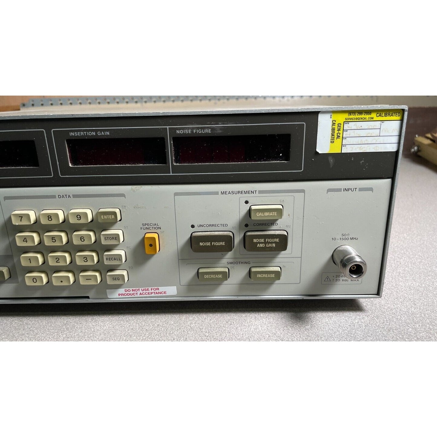 HP 8970A Noise Figure Meter right side of front panel close up