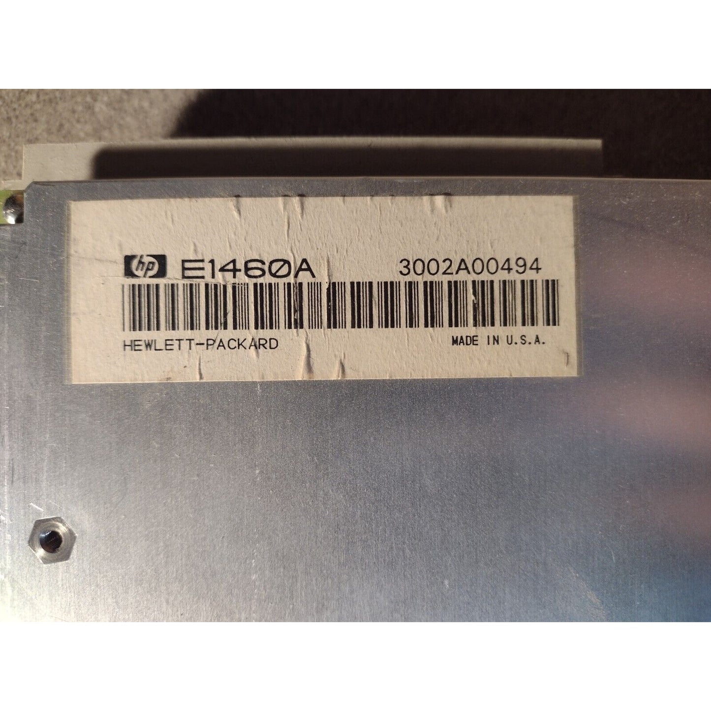 HP E1460-66201 64-Channel Relay Module product label closeup