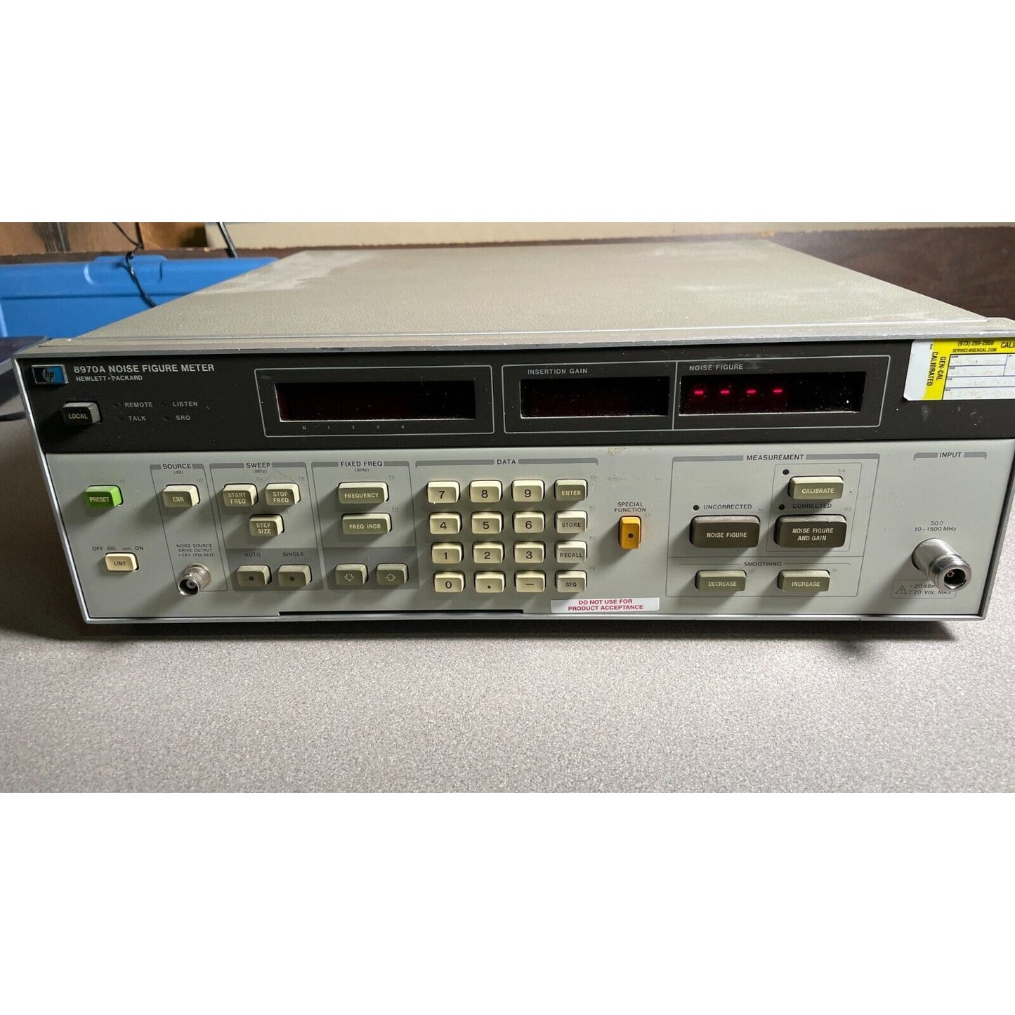 HP 8970A Noise Figure Meter front panel