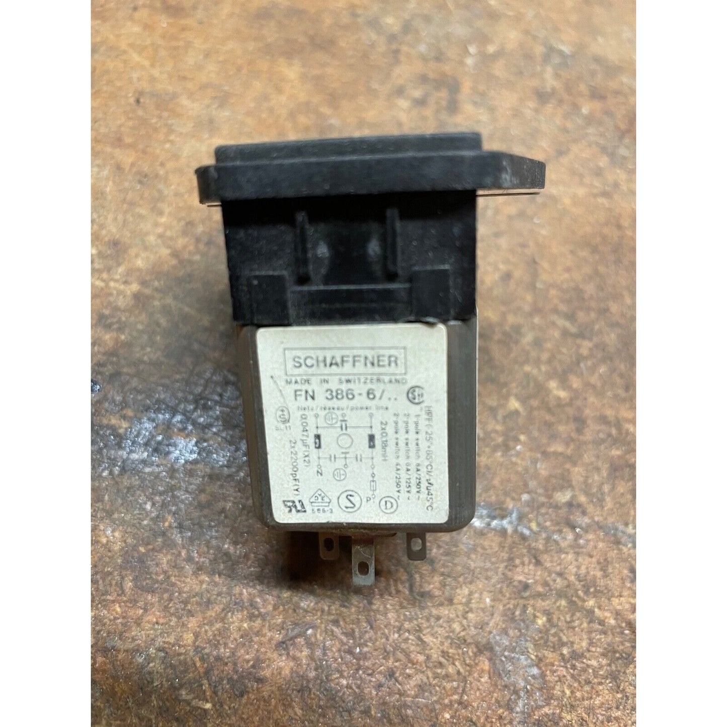 Schaffner FN 386-6 label