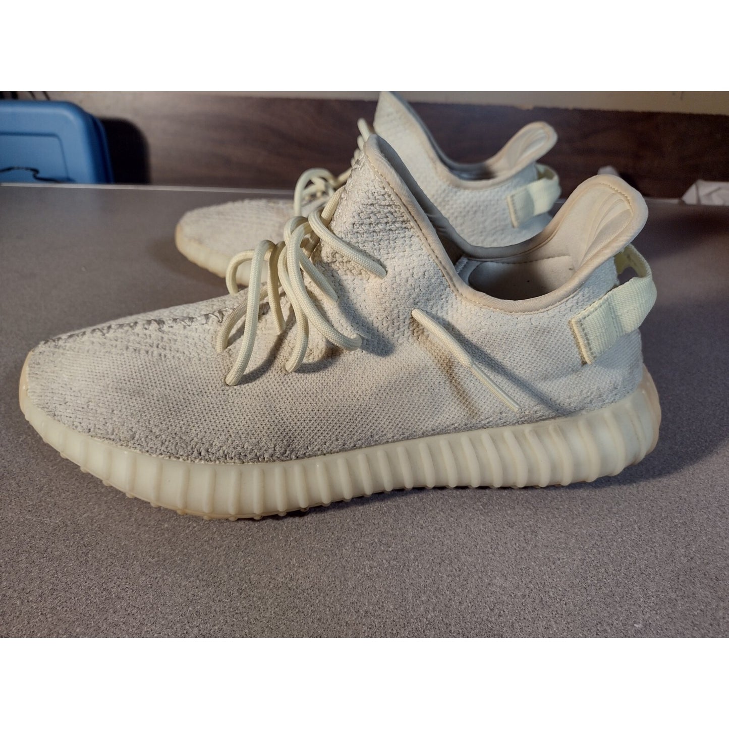 Adidas Yeezy Boost 350 V2, US Size 12 Mens, F36980 Butter side of left show