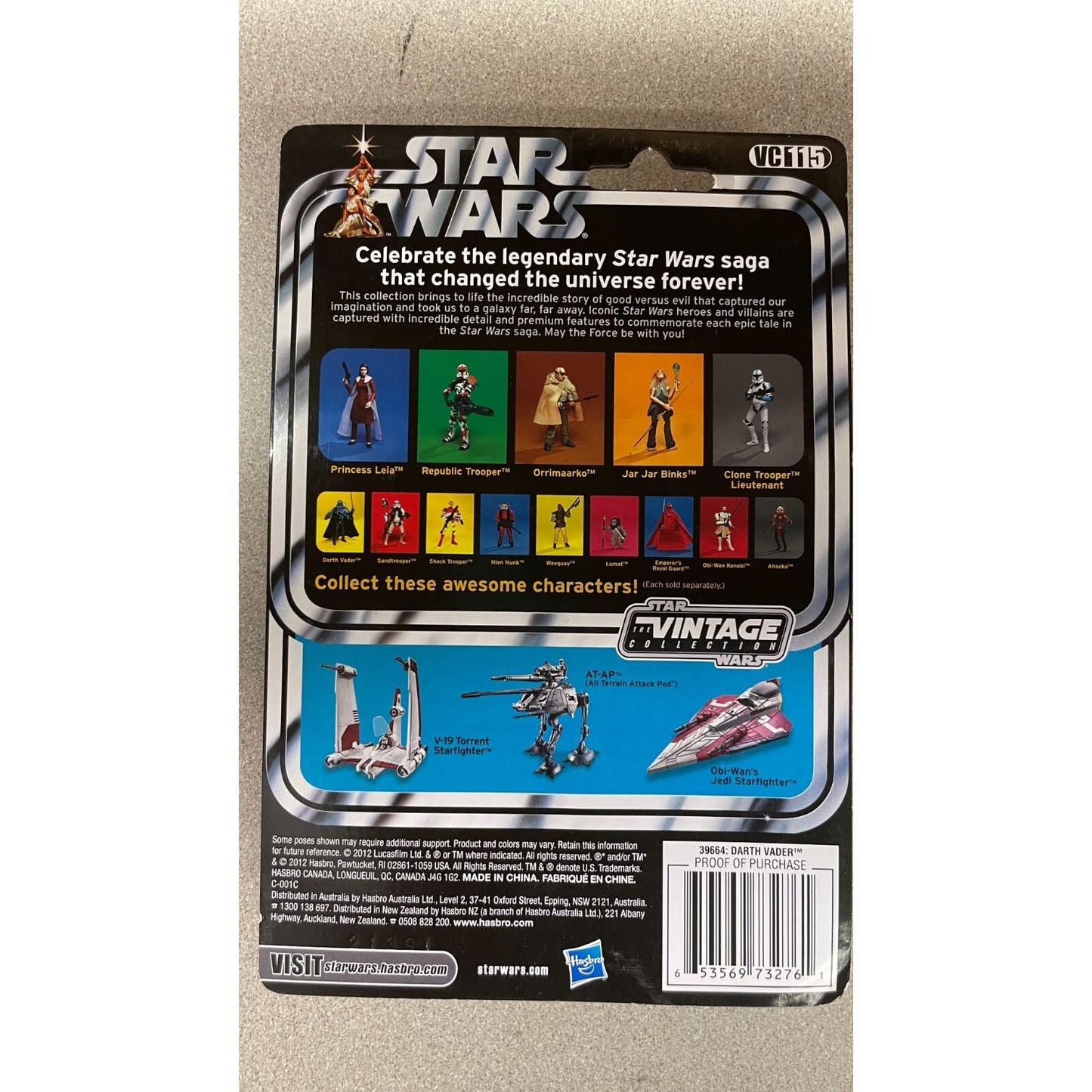 Star Wars Return of the Jedi Darth Vader Figure
back of package