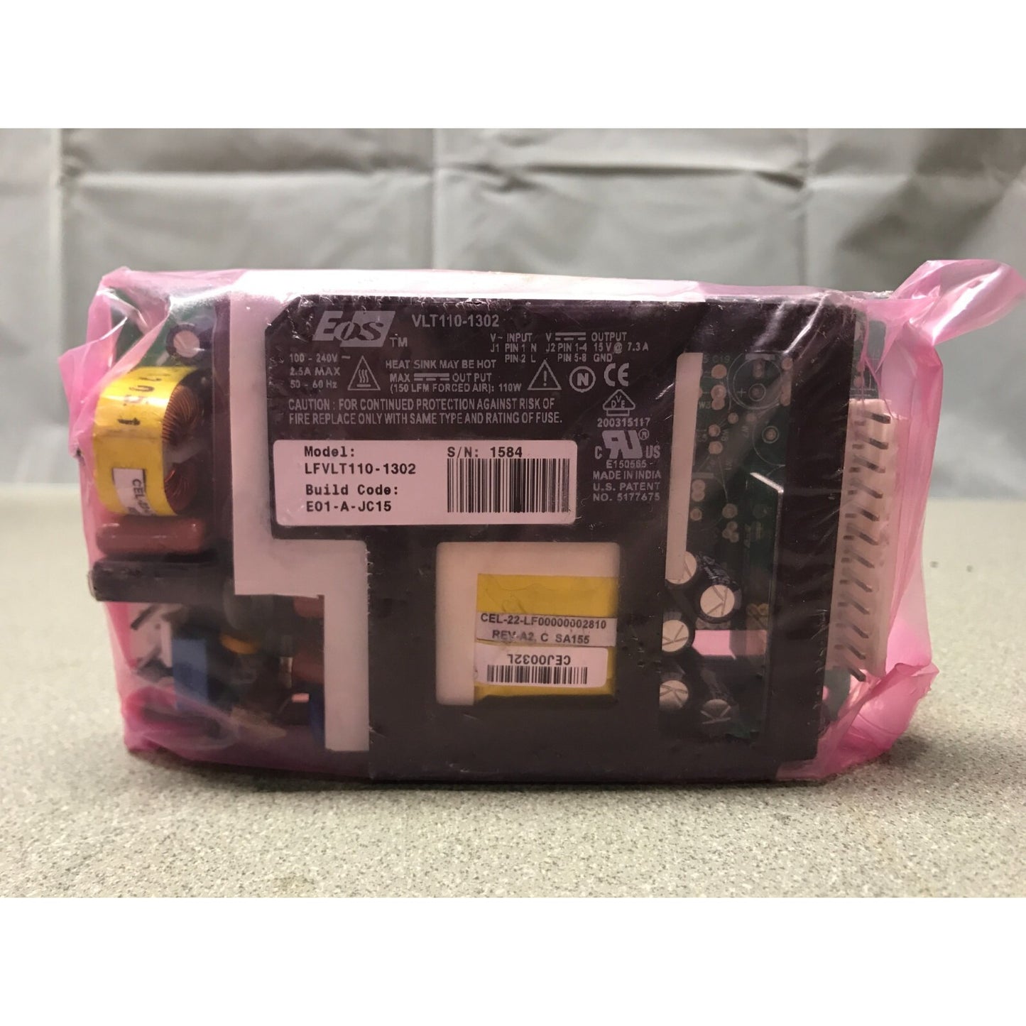 EOS Model LFVLT110-1302 100-240V in plastic bag with product label