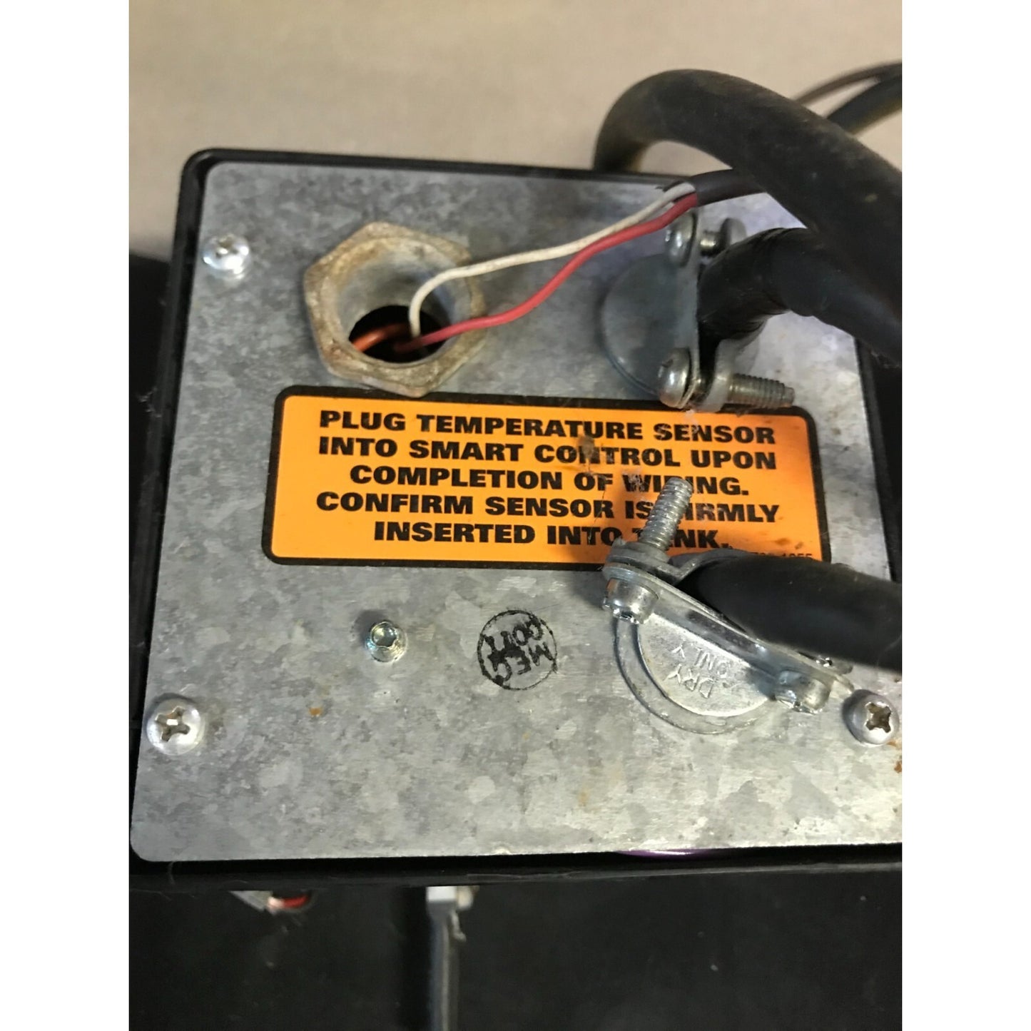 Amtrol 9040-636 Rev E Smart Control Panel back of unit instruction label