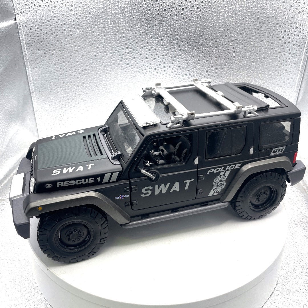 Maisto Jeep Rescue Concept SWAT Black Die Cast, Scale: 1/18, 11532 drivers side view