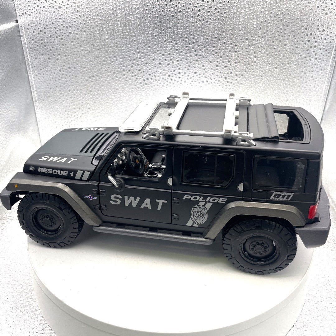 Maisto Jeep Rescue Concept SWAT Black Die Cast, Scale: 1/18, 11532 drivers side view