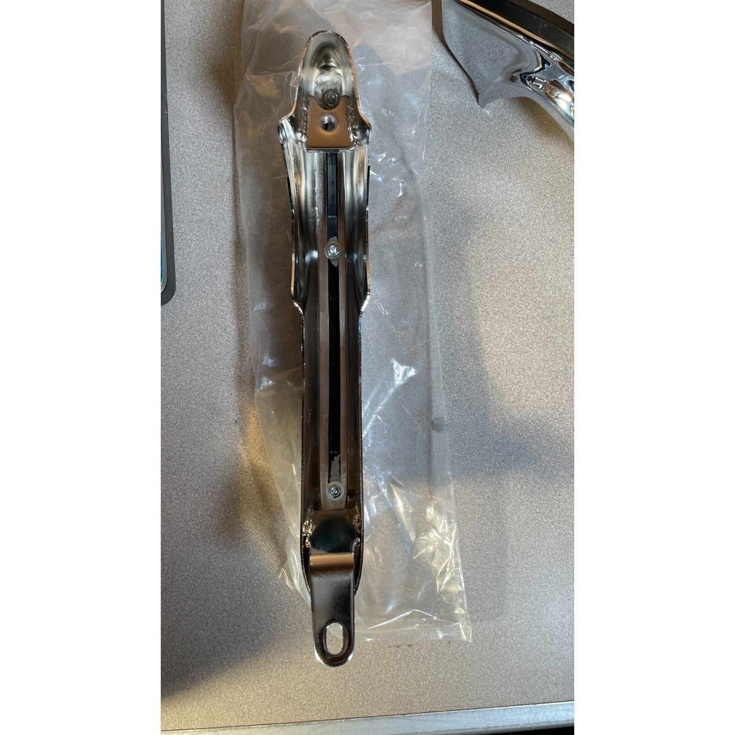 1969 Chevy Camaro Chrome Front Bumper Guard Set underside view