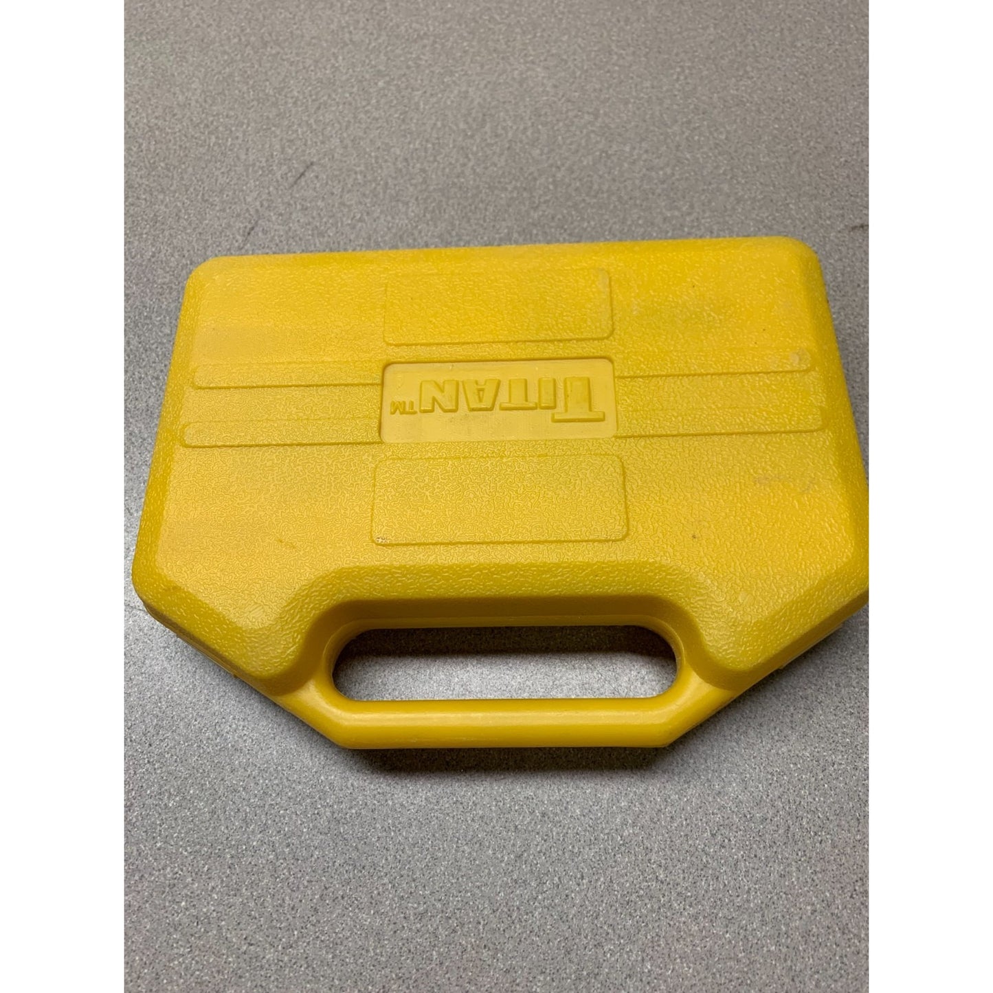 Titan Drill Bit and Power Bit Set (53 pieces) top of closed case with Titan logo