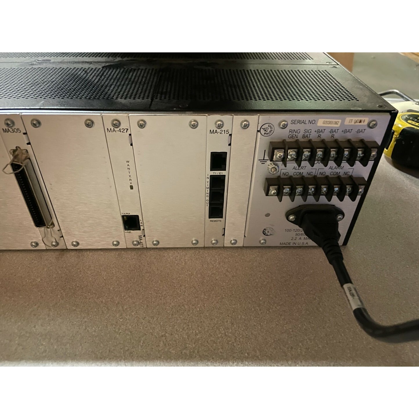 Harris Intraplex STL PLUS Chassis back panel closeup