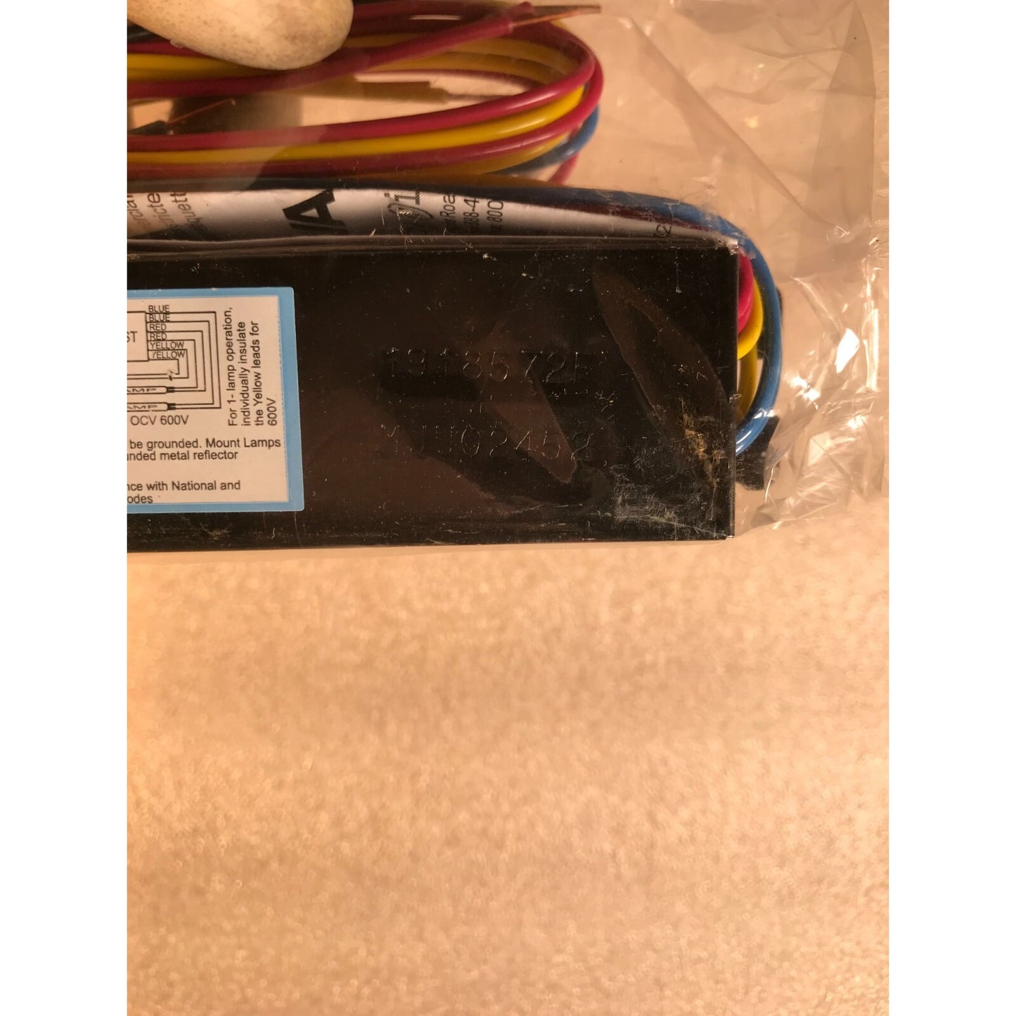 Philips Advance 120V to 277V Power Adapter wires
