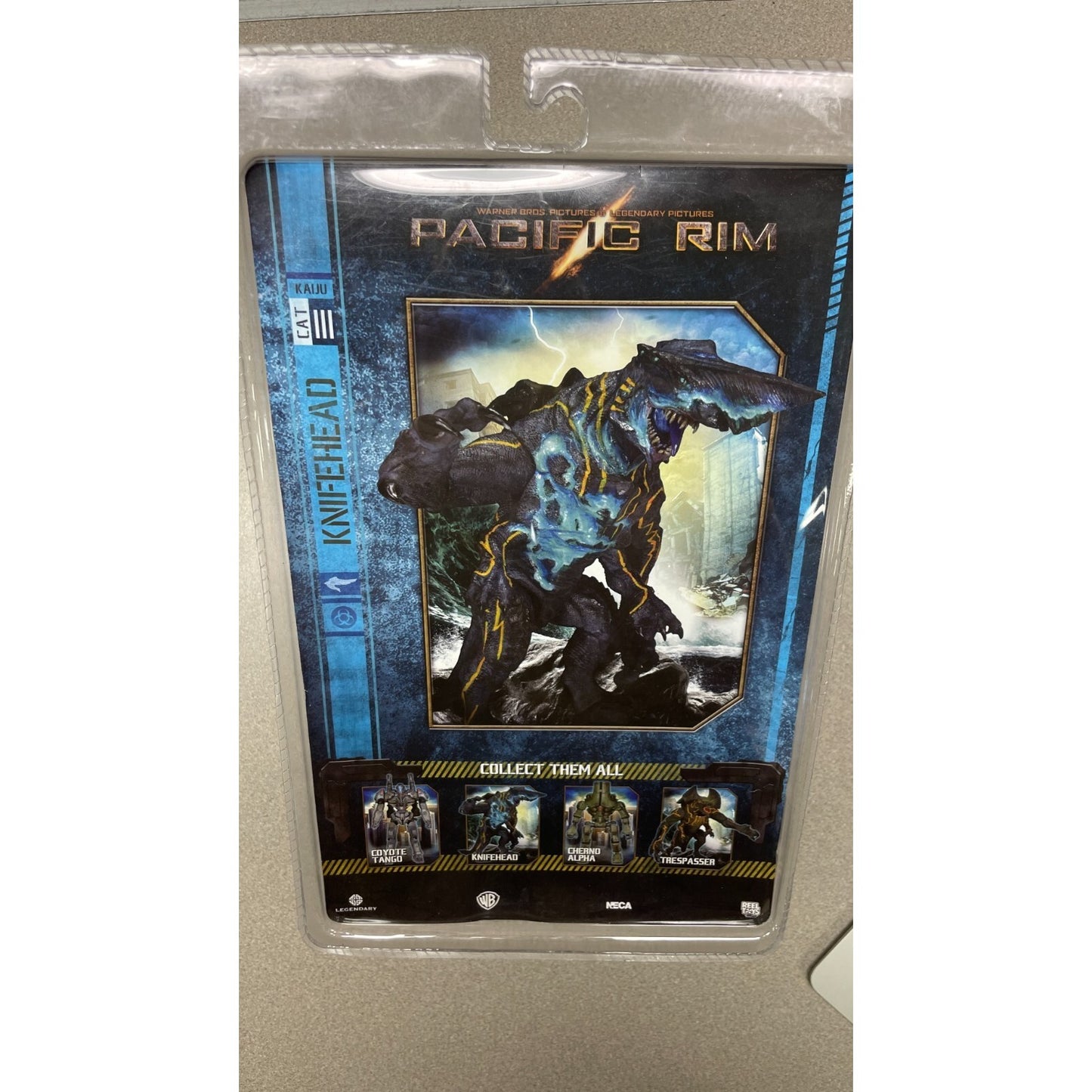 Warner Bros Pacific Rim Kaiju Knifehead back of package item detials