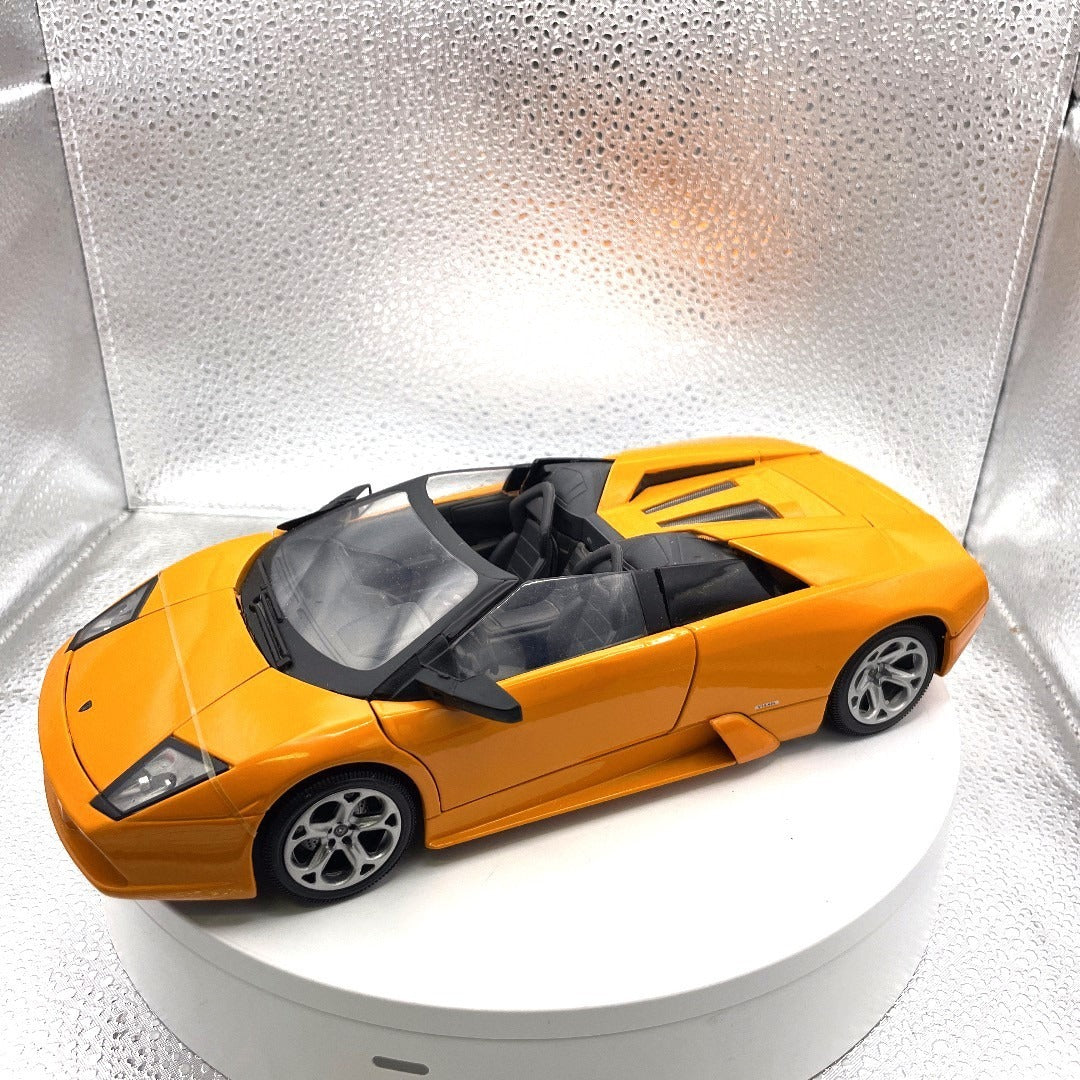 Motor Max Lamborghini Murciélago Roadster Orange Die Cast, Scale: 1/18, No. 73169 front end/drivers side view