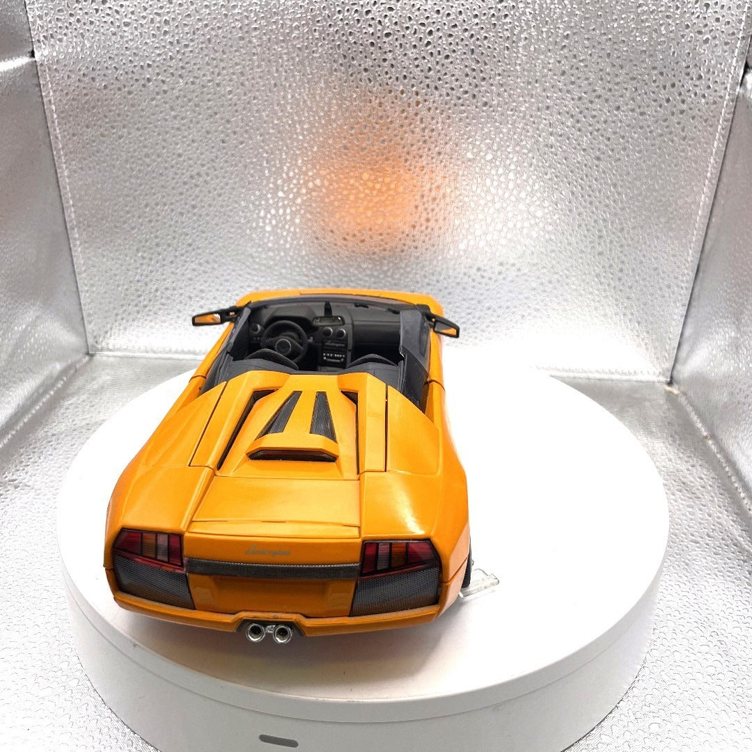 Motor Max Lamborghini Murciélago Roadster Orange Die Cast, Scale: 1/18, No. 73169 back end/trunk view