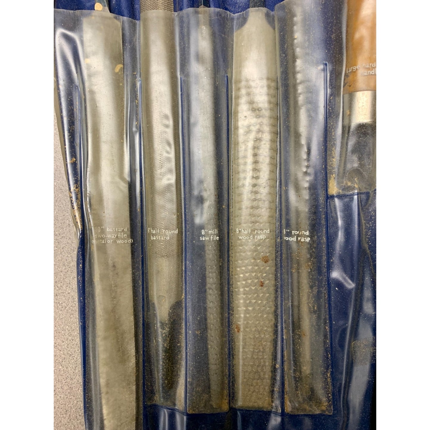 12pc Hand File Assortment closeup of files in case