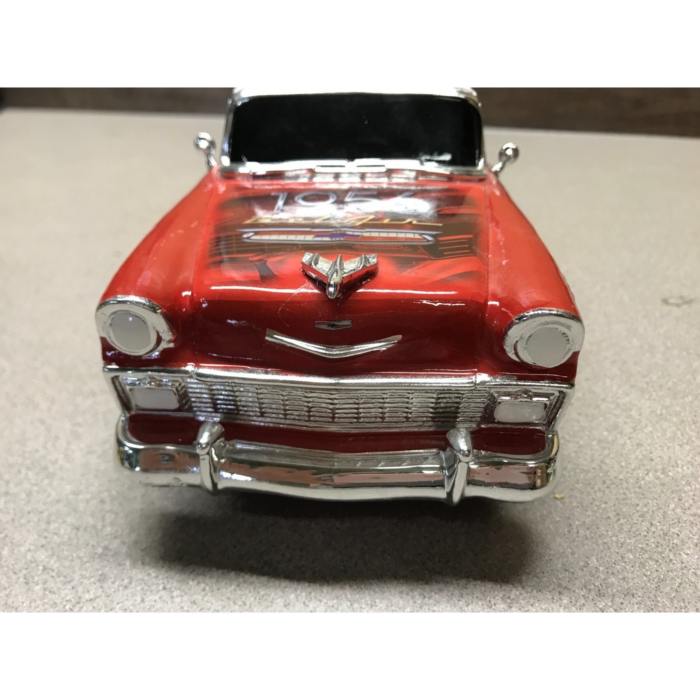 "The Hot One" 1956 Chevy Bel Air Sculpture - Commemorative Replica with Certificate of Authenticity front end view
