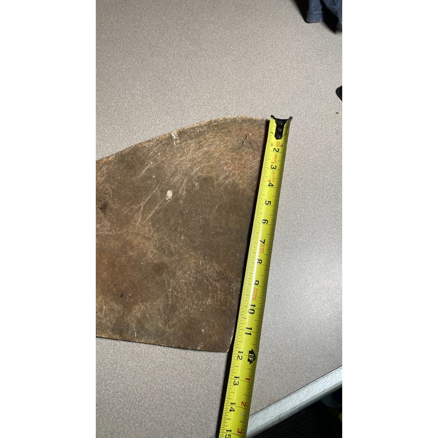 Fiber Fab Volkswagen VW Inner Wheel Well Splash Pan back view with measurement of width approximately 12 in. at widest point