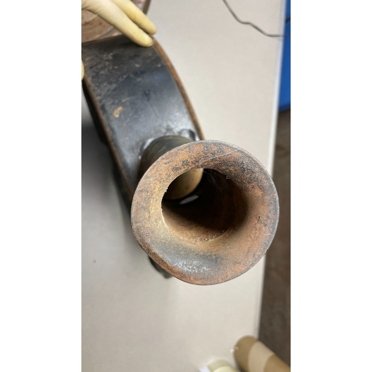 6420990 Air Cleaner Buick view of exhaust pipe some rust small dent on edge