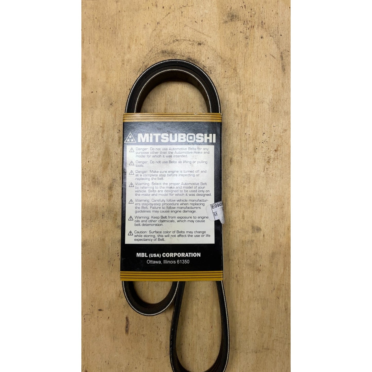 Mitsuboshi 4PK990 Automotive Belt back of package item information
