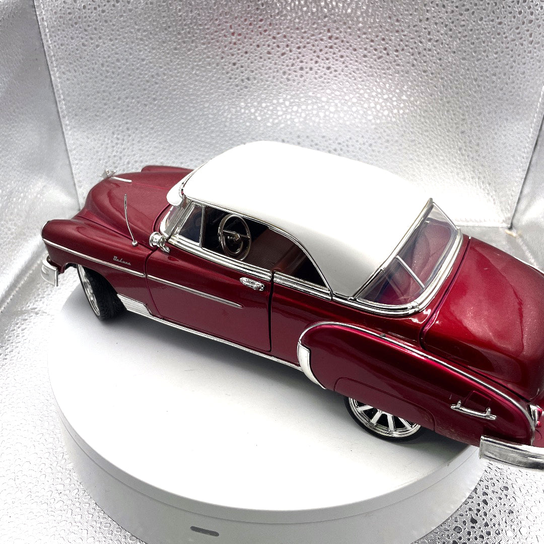 Motor Max 1955 Chevrolet Bel Air Burgundy Die Cast, Scale: 1/18, No. 73184 driver's side view