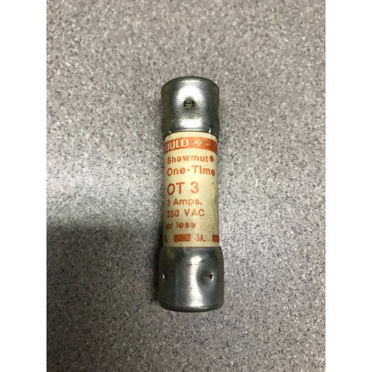 Gould Shawmut One-Time OT3 3A 250VAC Fuse