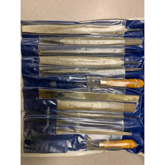 12pc Hand File Assortment  files in plastic case