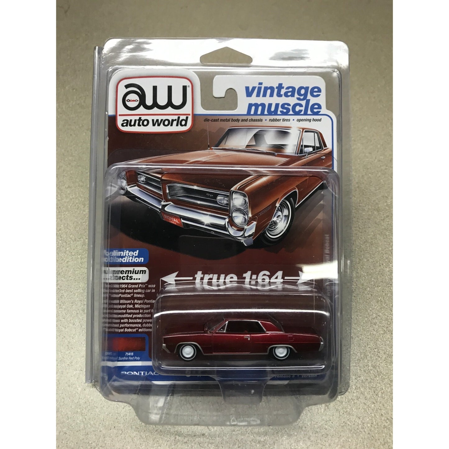 1964 Pontiac Grand Prix Royal Bobcat Ultra Red Chase Die-Cast