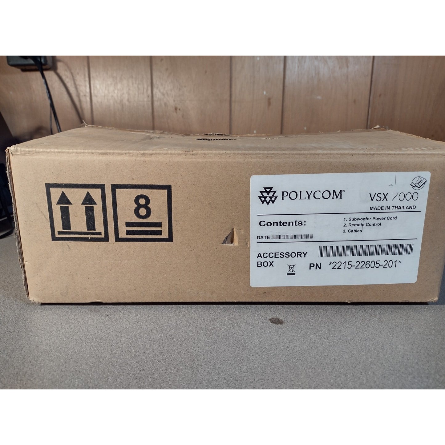 Polycom VSX 7000, PN 2215-22605-201 box with manufacture label