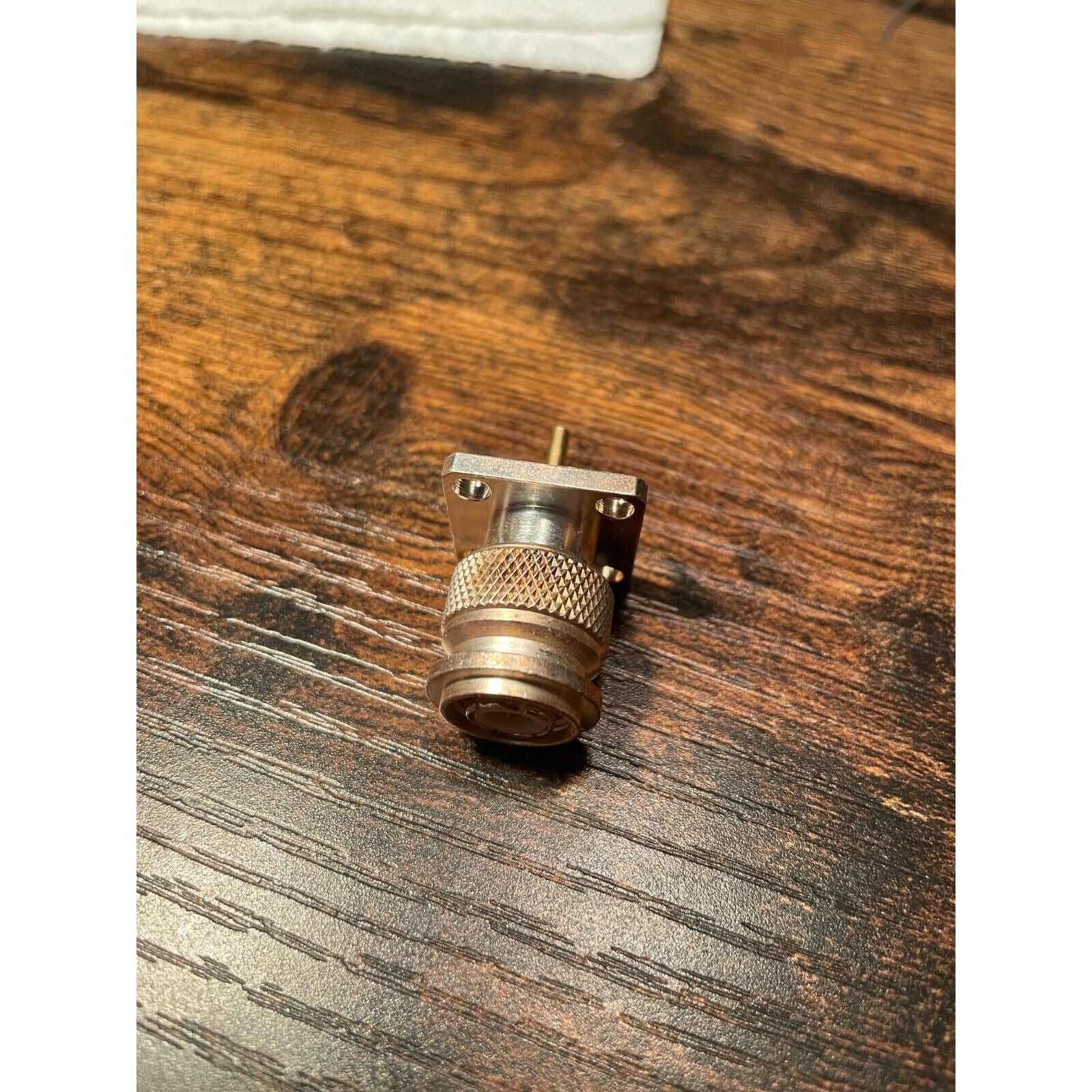 Coaxial Straight Female plug connector flange with 4 holes Panel Mount solder