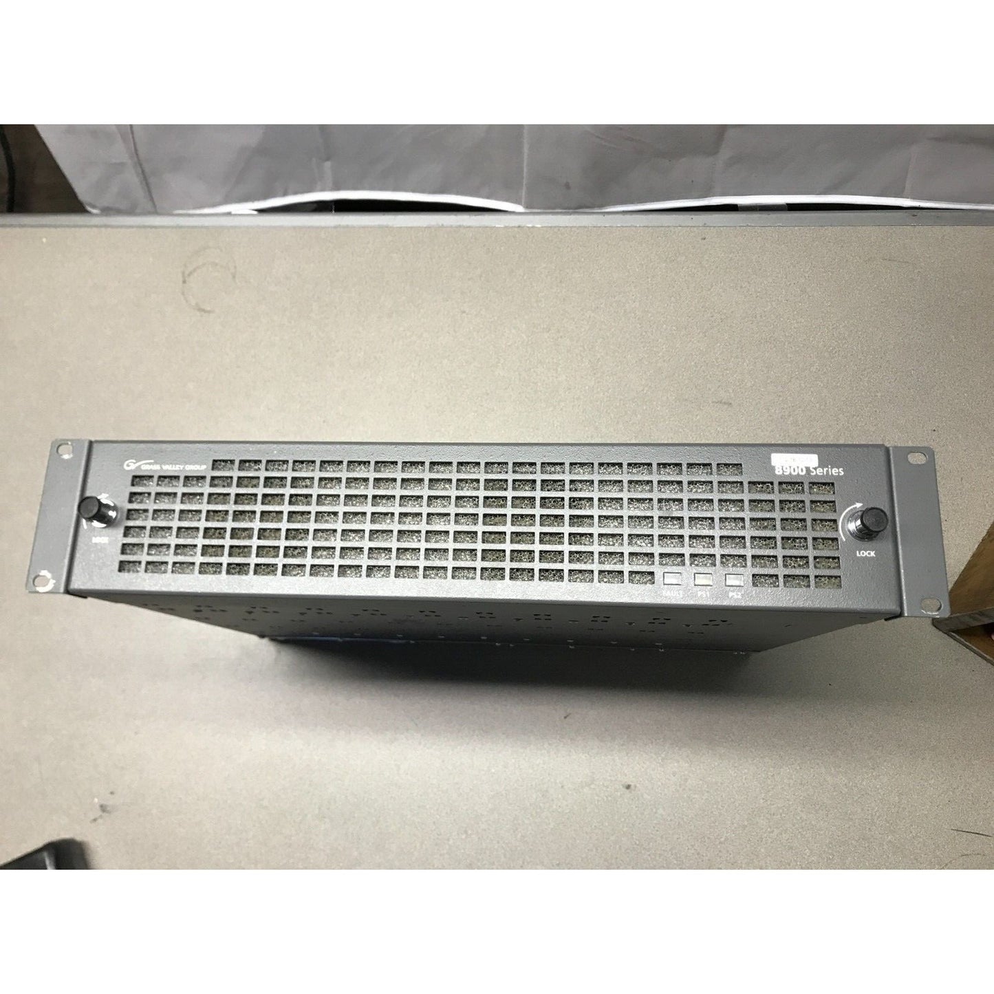 Grass Valley Group 8900 Series Chasis with cards front panel with rack mount brackerts