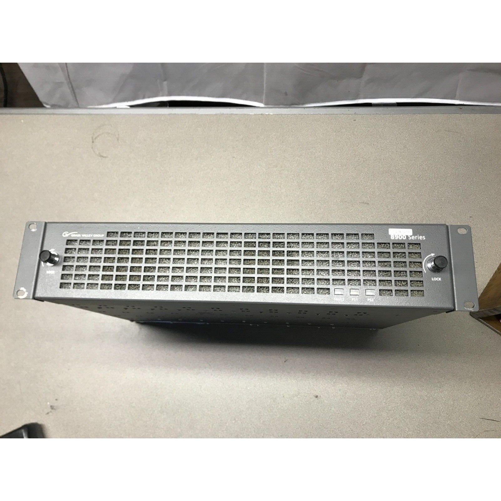 Grass Valley Group 8900 Series Chasis with cards front panel with rack mount brackerts