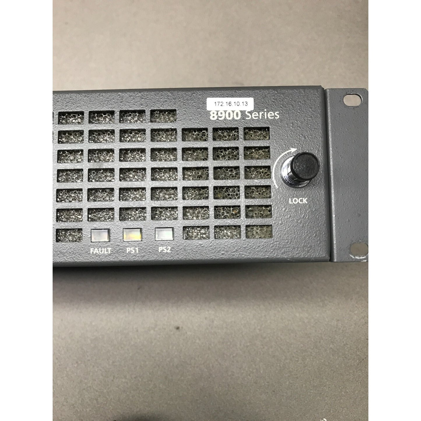 Grass Valley Group 8900 Series Chasis with cards front panel right side closeup status LEDs