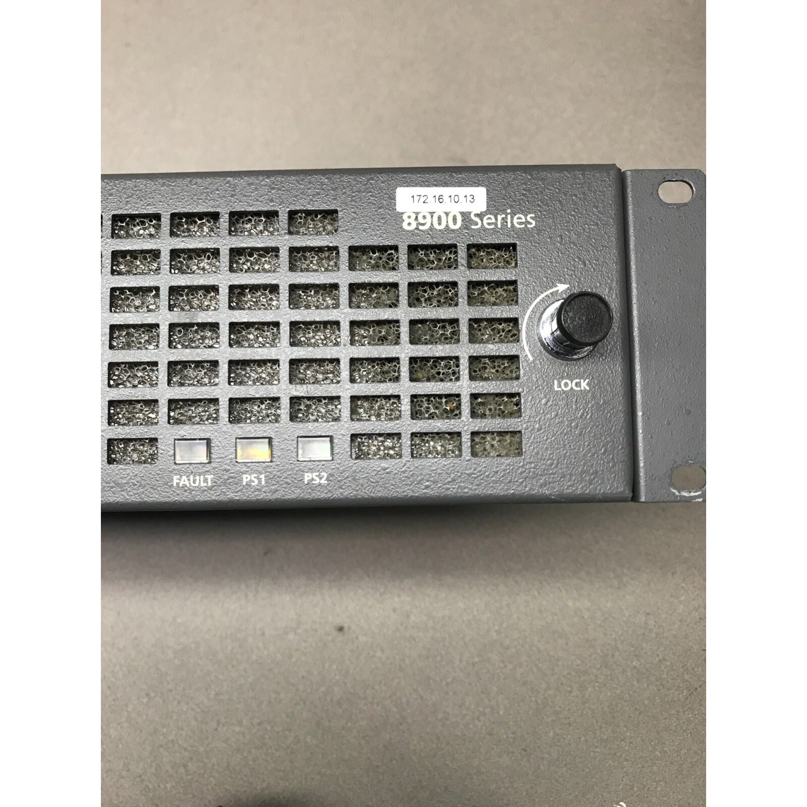 Grass Valley Group 8900 Series Chasis with cards front panel right side closeup status LEDs