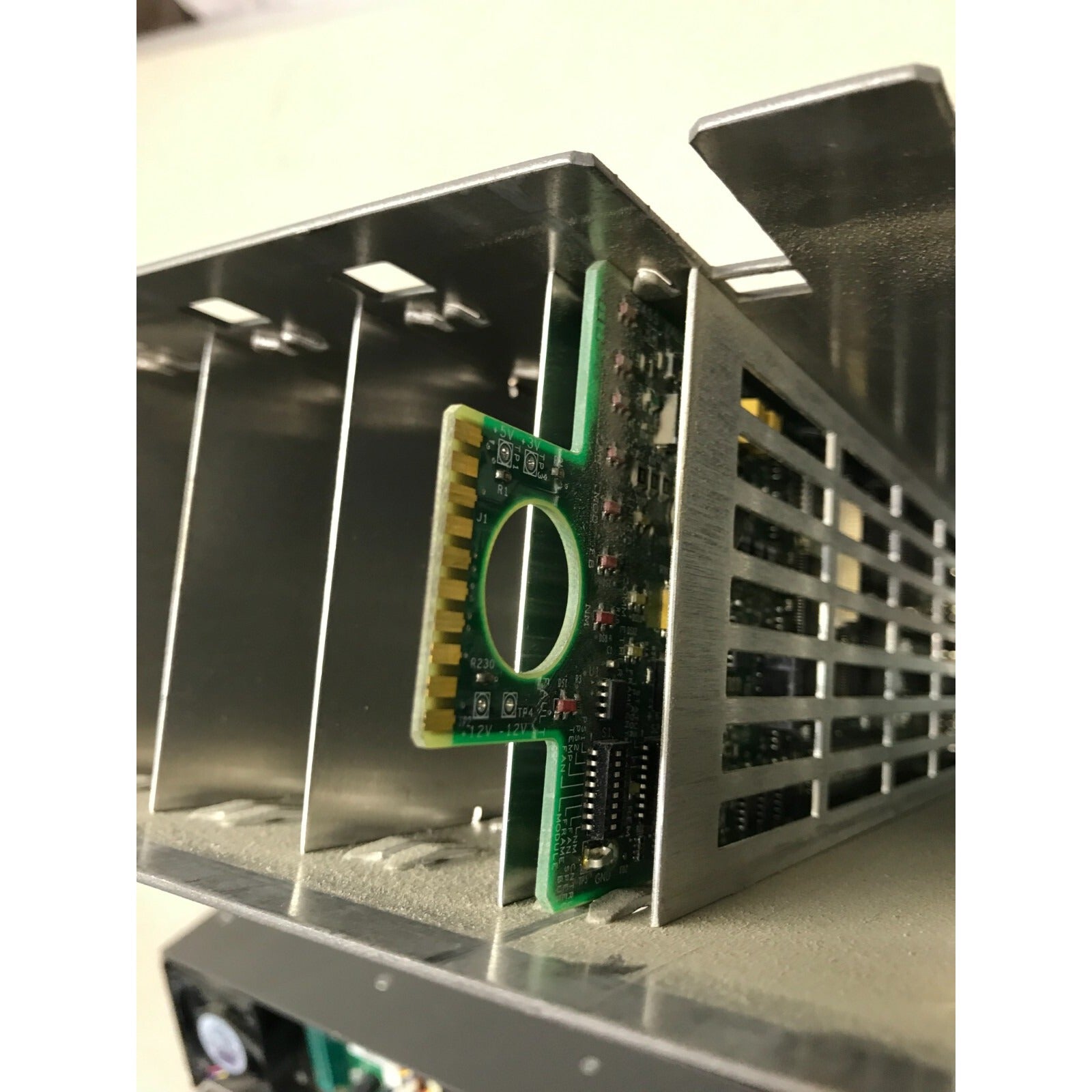 Grass Valley Group 8900 Series Chasis with cards internal view board closeup