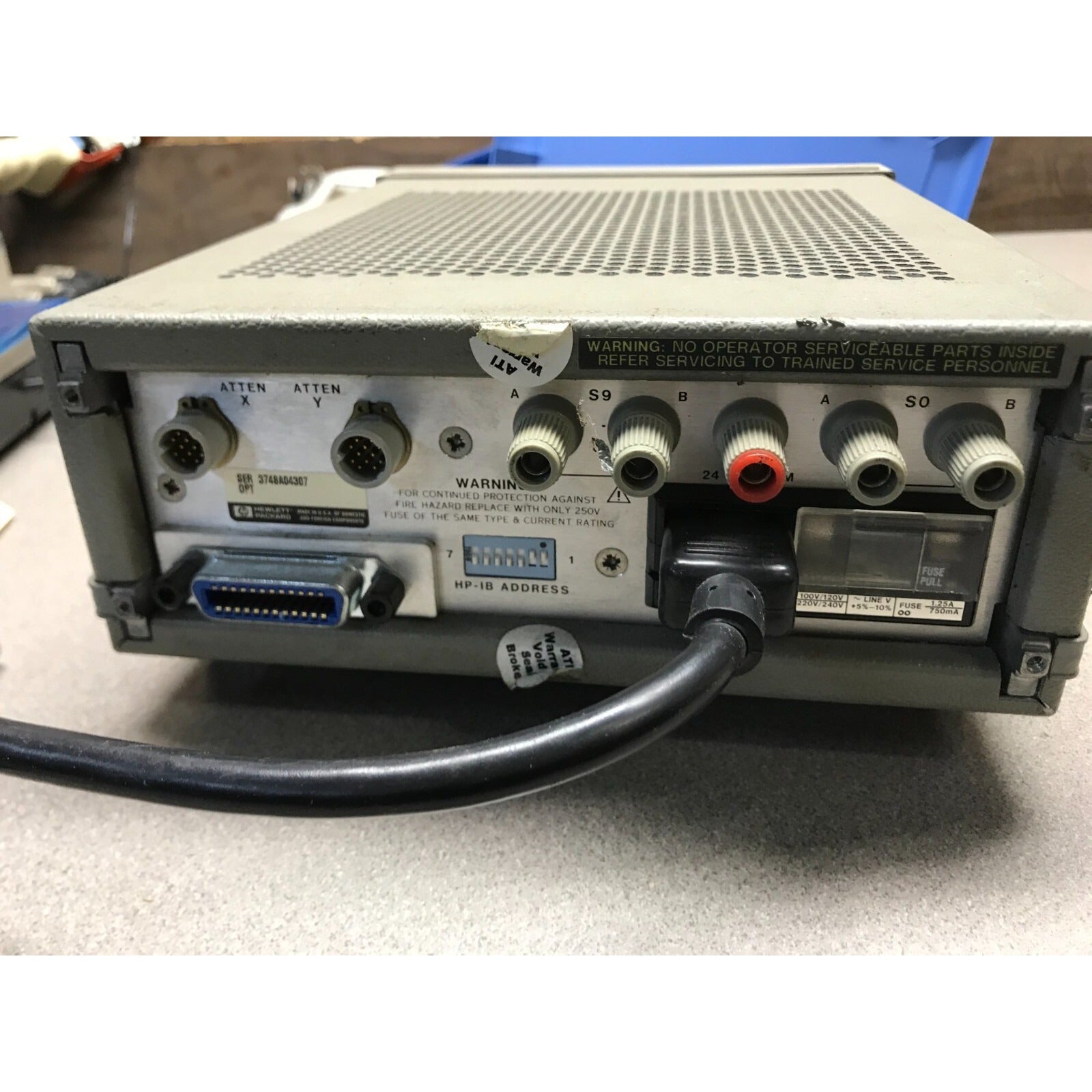 HP 11713A Attenuator/Switch Driver back panel with connections