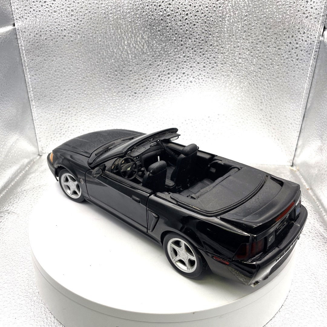 Maisto Mustang GT Black Convertible Die Cast, Scale: 1/18 drivers side/back end view