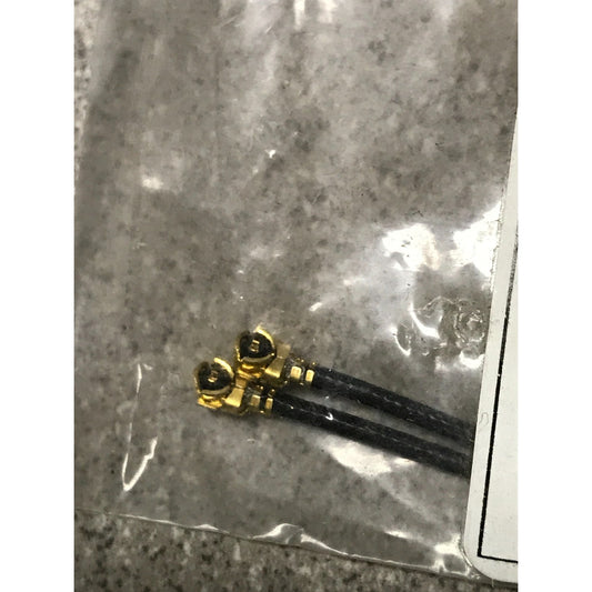 415-0088-150 Johnson Coaxial Assembly Cable Female UMC 1.32 mmOD 150mm, Digi-key P/N: J941-ND closeup of connector in bag