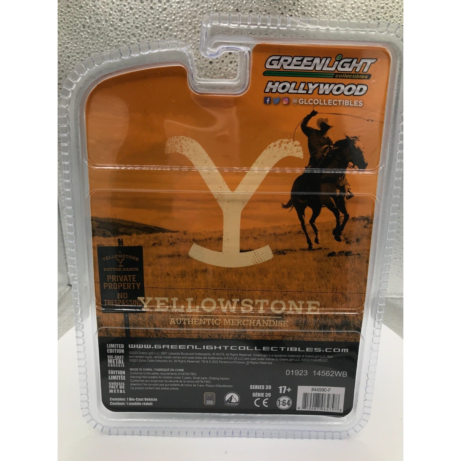 Greenlight "Yellowstone" Chase 2020 Ram 2500 back of package