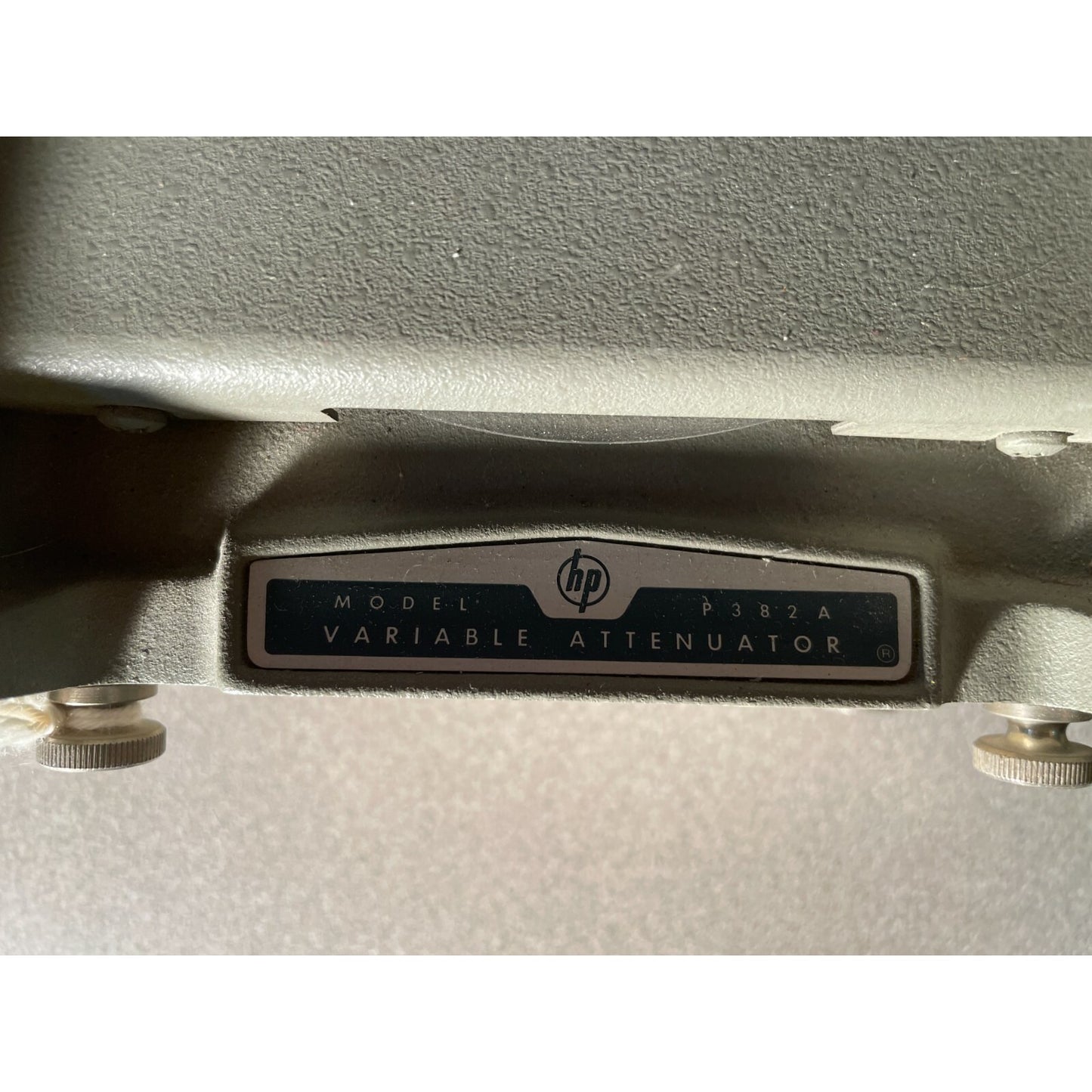 HP AGILENT VARIABLE ATTENUATOR MODEL P382A 12-18GHz product label