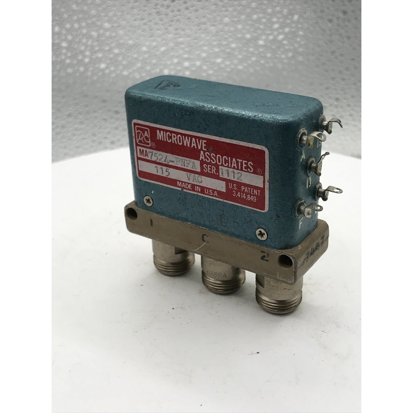 Microwave Associates 7524-PNFA Coaxial Switch Type N Connector