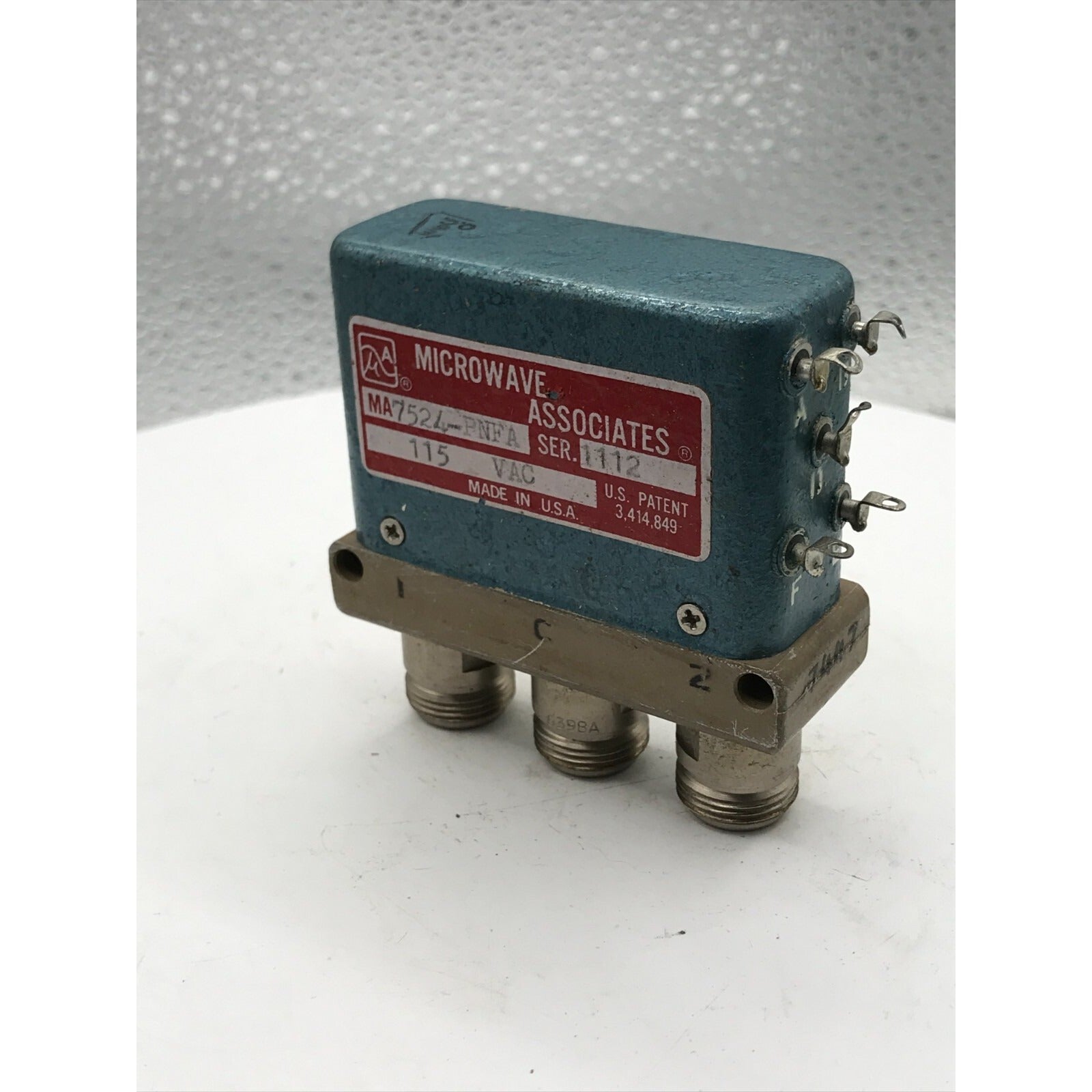 Microwave Associates 7524-PNFA Coaxial Switch Type N Connector