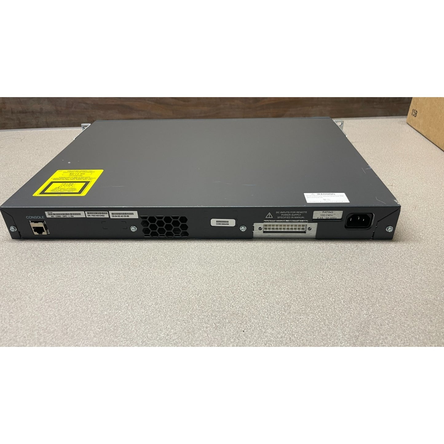Cisco Catalyst 2960 Series PoE-24 back view