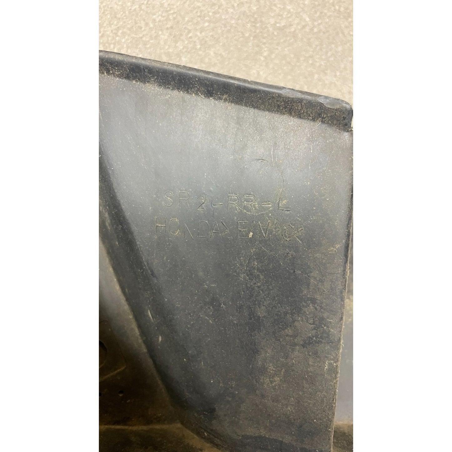 OEM Honda Civic Del Sol Set of 4 Mudflaps closeup of product markings