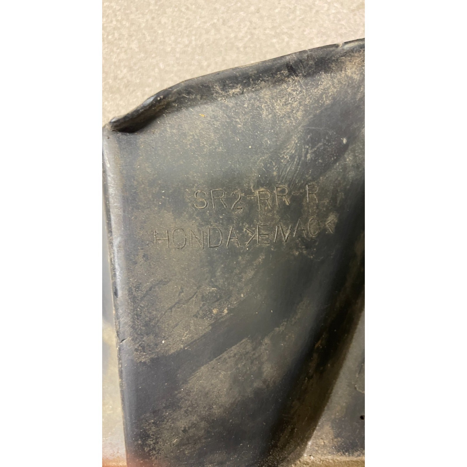 OEM Honda Civic Del Sol Set of 4 Mudflaps closeup of product marking